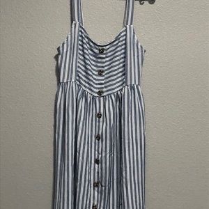 Strip thin material dress